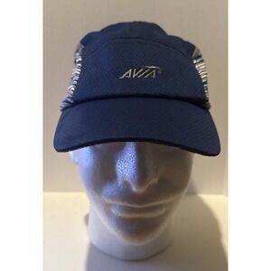 AVIA Blue White 7 Panel Running Lightweight‎ Adjustable Hat Cap Mesh Breathable
